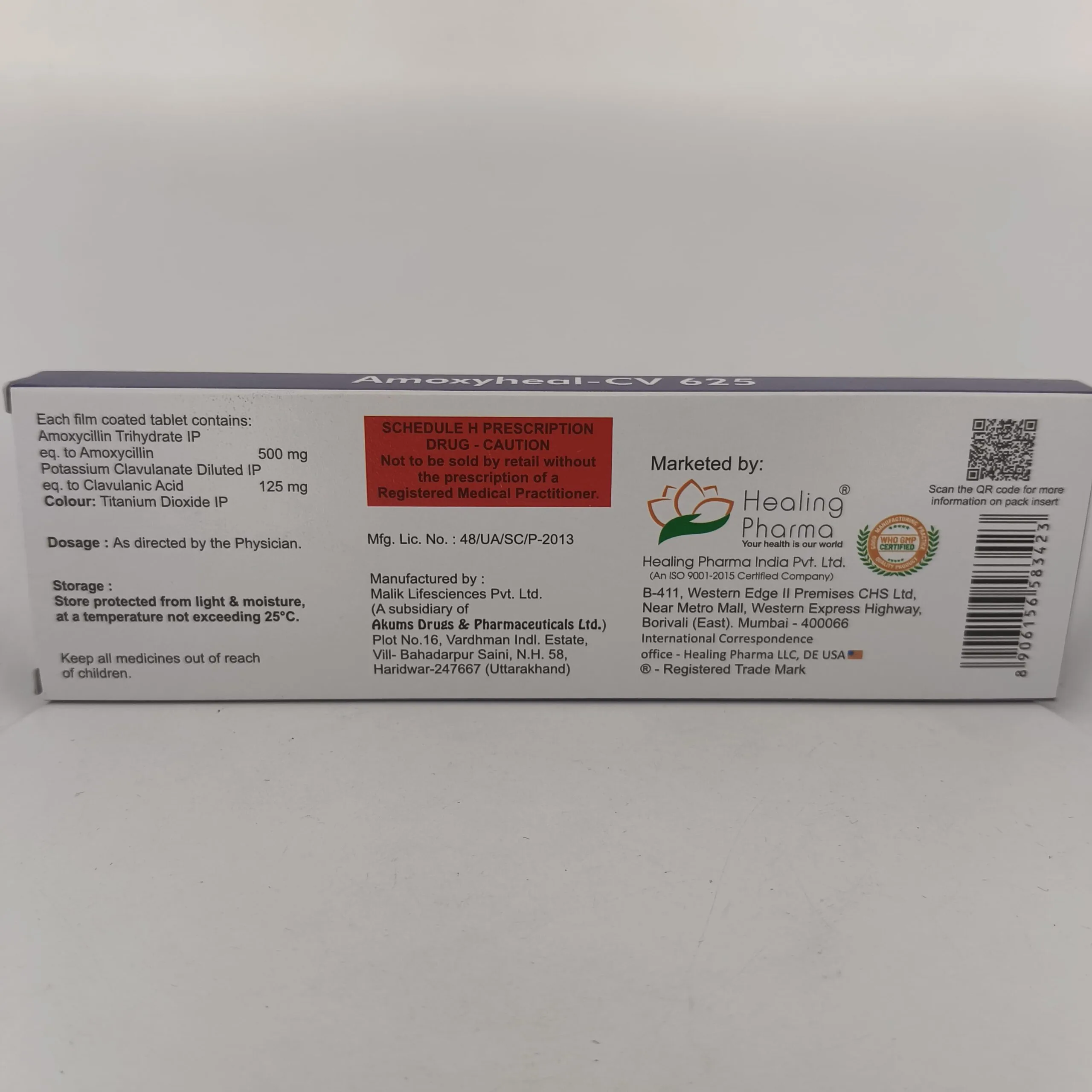 AMOXYHEAL CV 625 MG – 10 TABLETS - Image 3