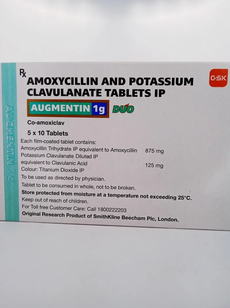 AUGMENTIN 1 G DUO - 10 TABLETS - Generic Pacific Pharmacy AUGMENTIN 1 G ...