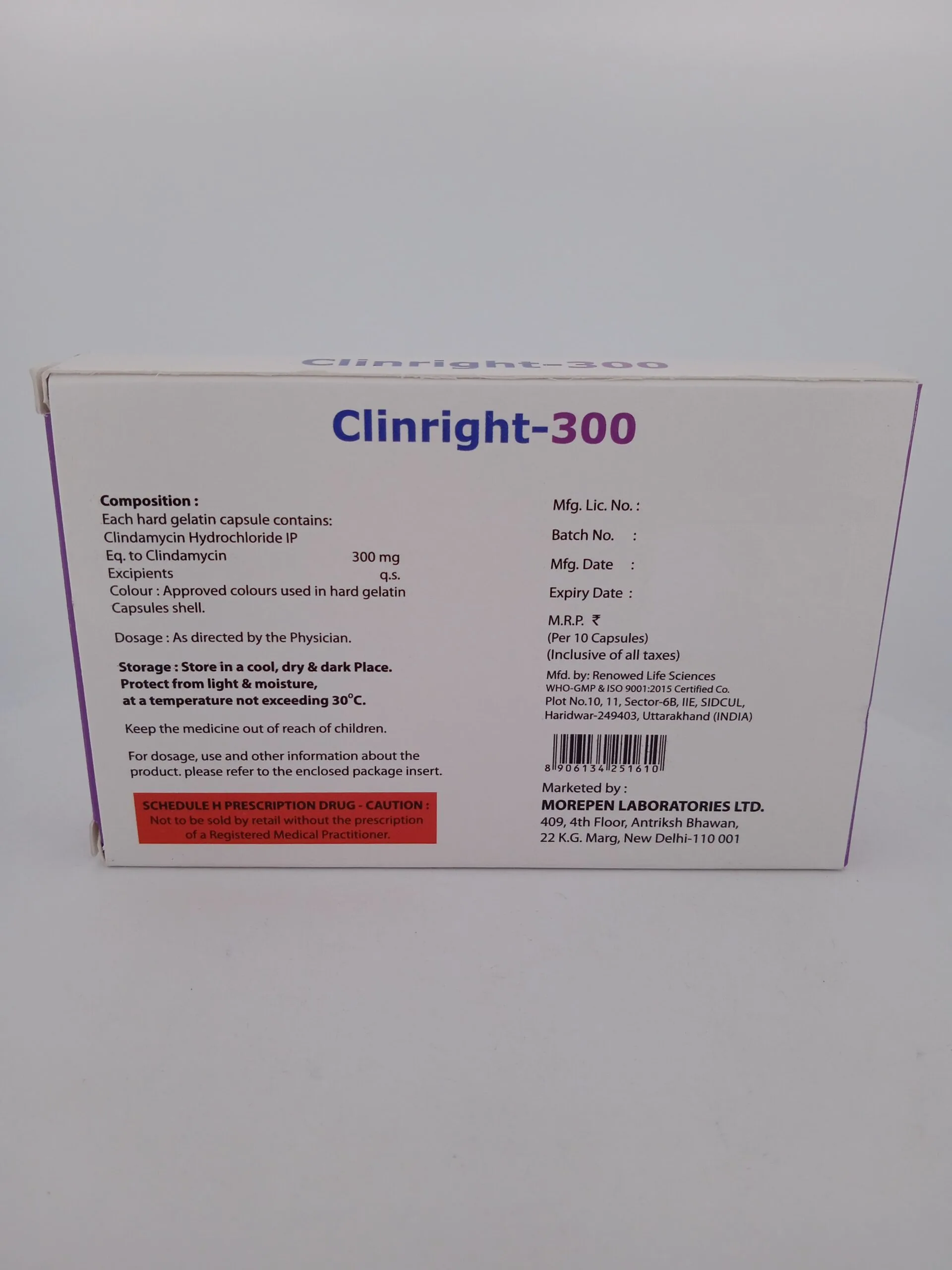 CLINRIGHT 300 MG - 10 CAPSULES - Image 3