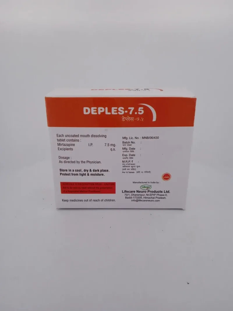 DEPLES 7.5 MG - 10 TABLETS - Generic Pacific Pharmacy DEPLES 7.5 MG ...