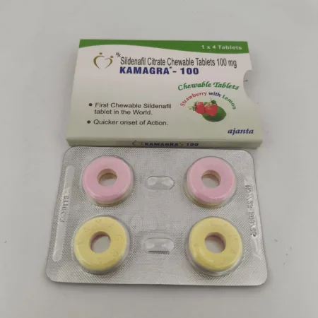 KAMAGRA 100 MG (STRAWBERRY LEMON) - 4 CHEWABLE TABLET
