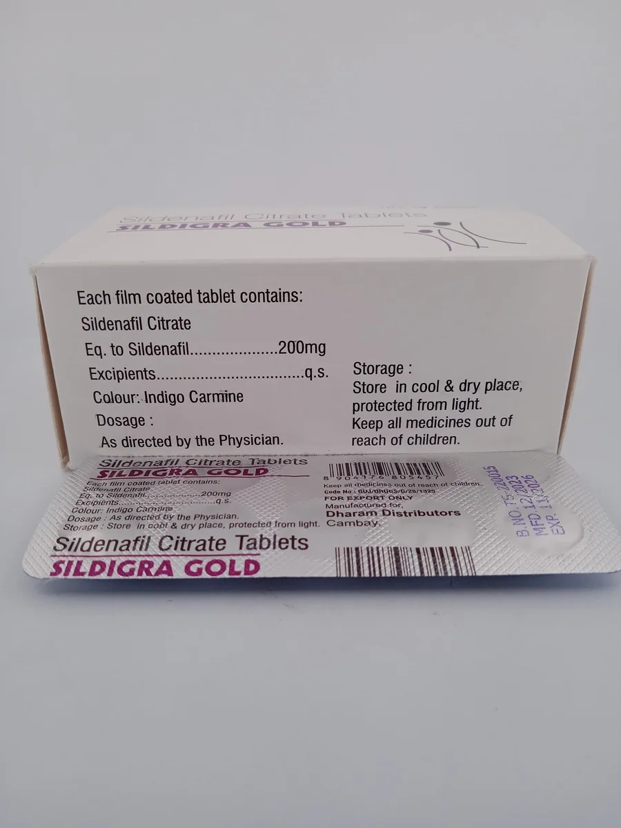 SILDIGRA GOLD 200 MG - 10 TABLETS - Image 4
