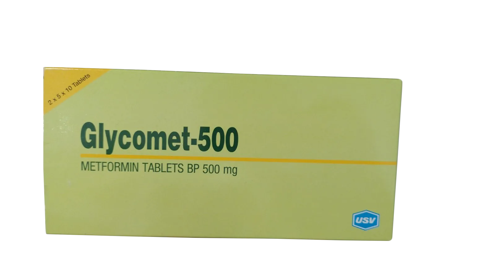 GLYCOMET 500MG - 10 TABLETS